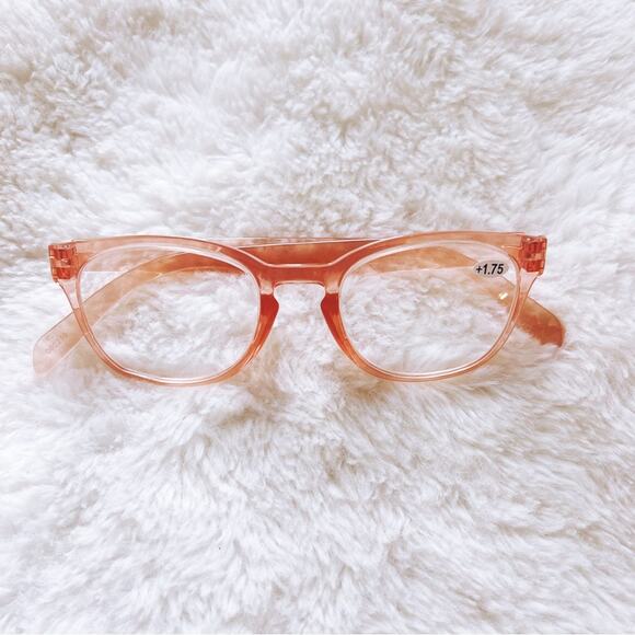 Morgan Clear Pink Modern Chic Reader Glasses - Picture 1 of 9
